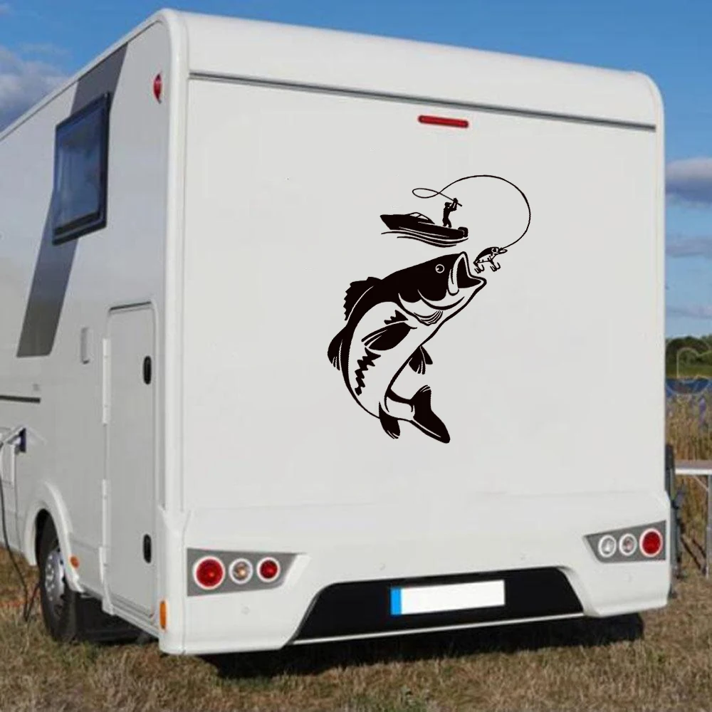Fishing Boat Oar - Fishing Fisherman Fish Boat Car Sticker