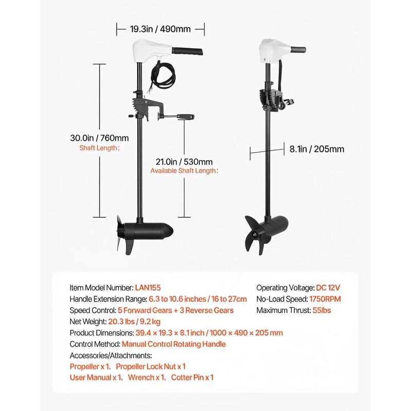 Electric Outboard Motor 30-In  - Fishing Boat Outboard Motor บทวิจารณ์และราคา