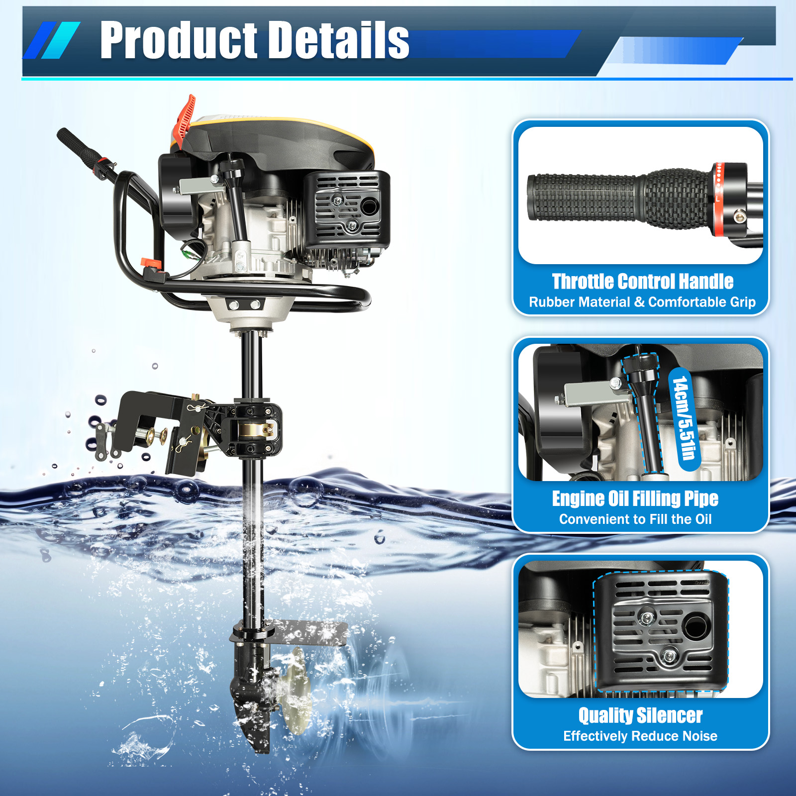 Outboard Motor Boat Engine, 4  - Fishing Boat Outboard Motor บทวิจารณ์และราคา