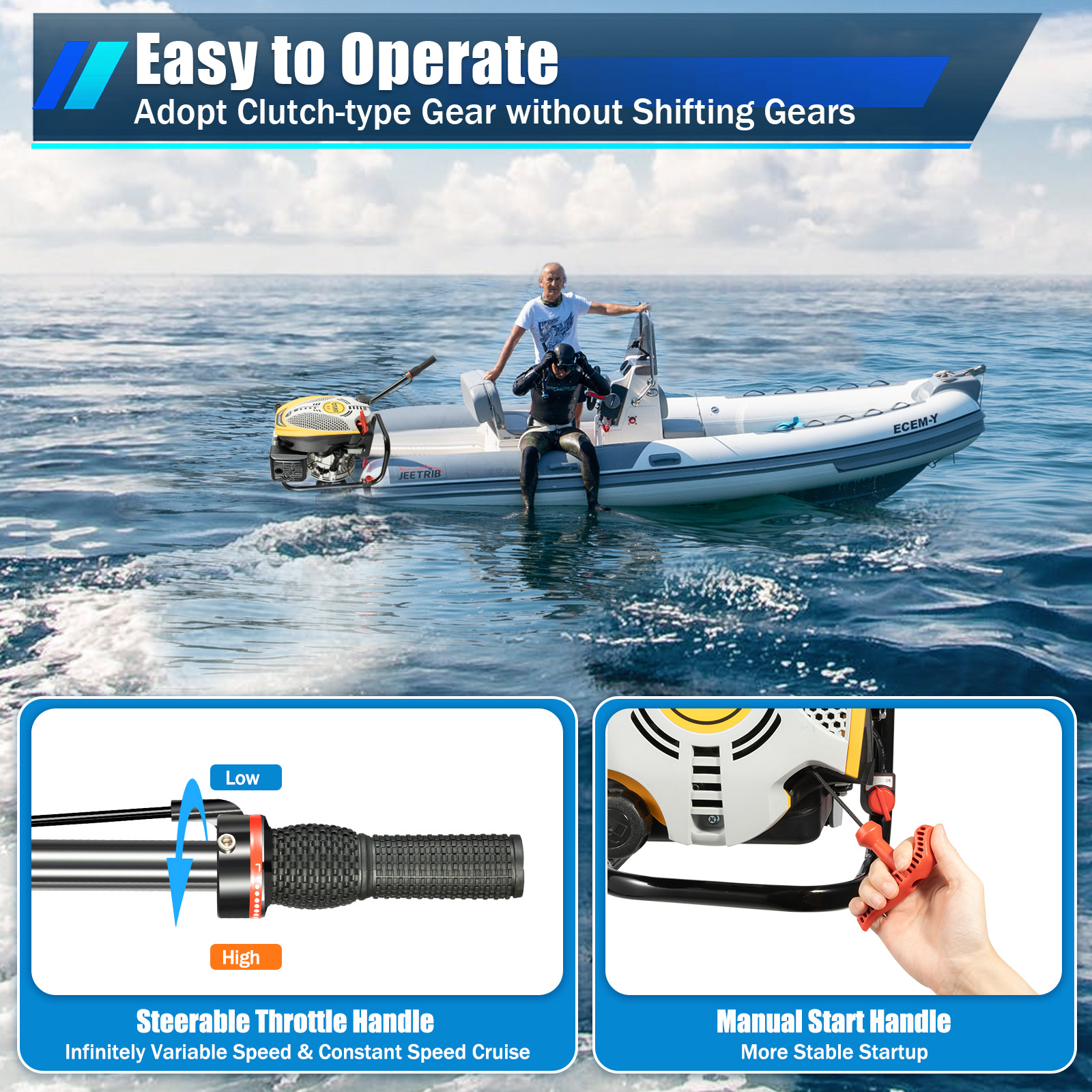 Outboard Motor Boat Engine, 4  - Fishing Boat Outboard Motor บทวิจารณ์และราคา