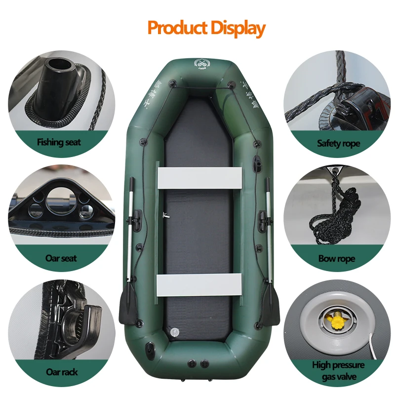 1.75~3.6m Green Fishing Kayak  - Fishing Boat Oar บทวิจารณ์และราคา