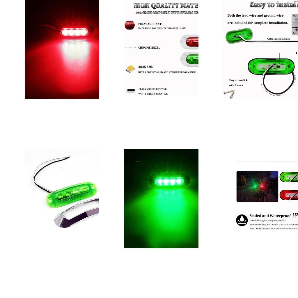 Weather-Resistant Red Green Ma - Fishing Boat Navigation Light บทวิจารณ์และราคา