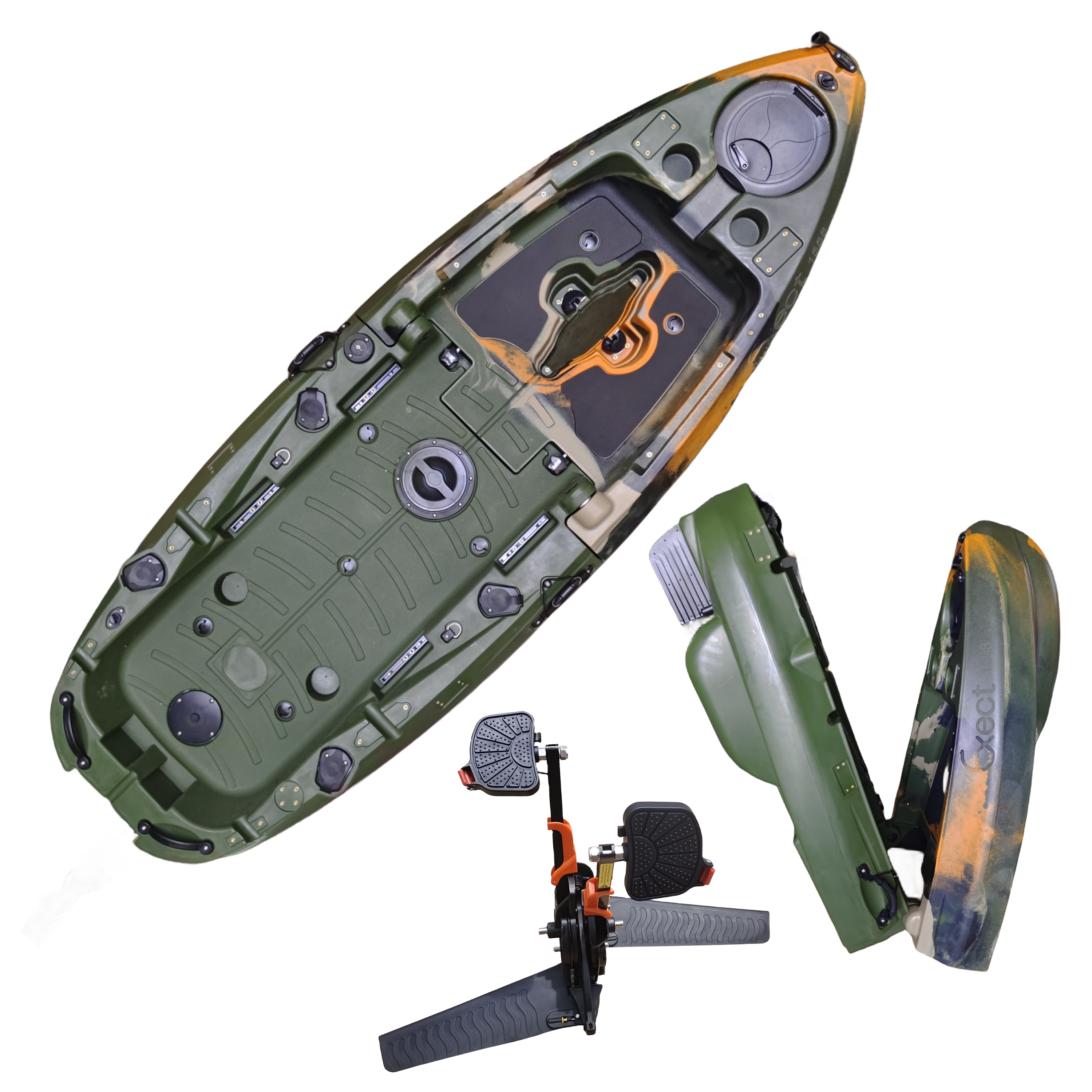Plastic Kayak Pedal Kayak Fish - Fishing Boat Aluminum บทวิจารณ์และราคา