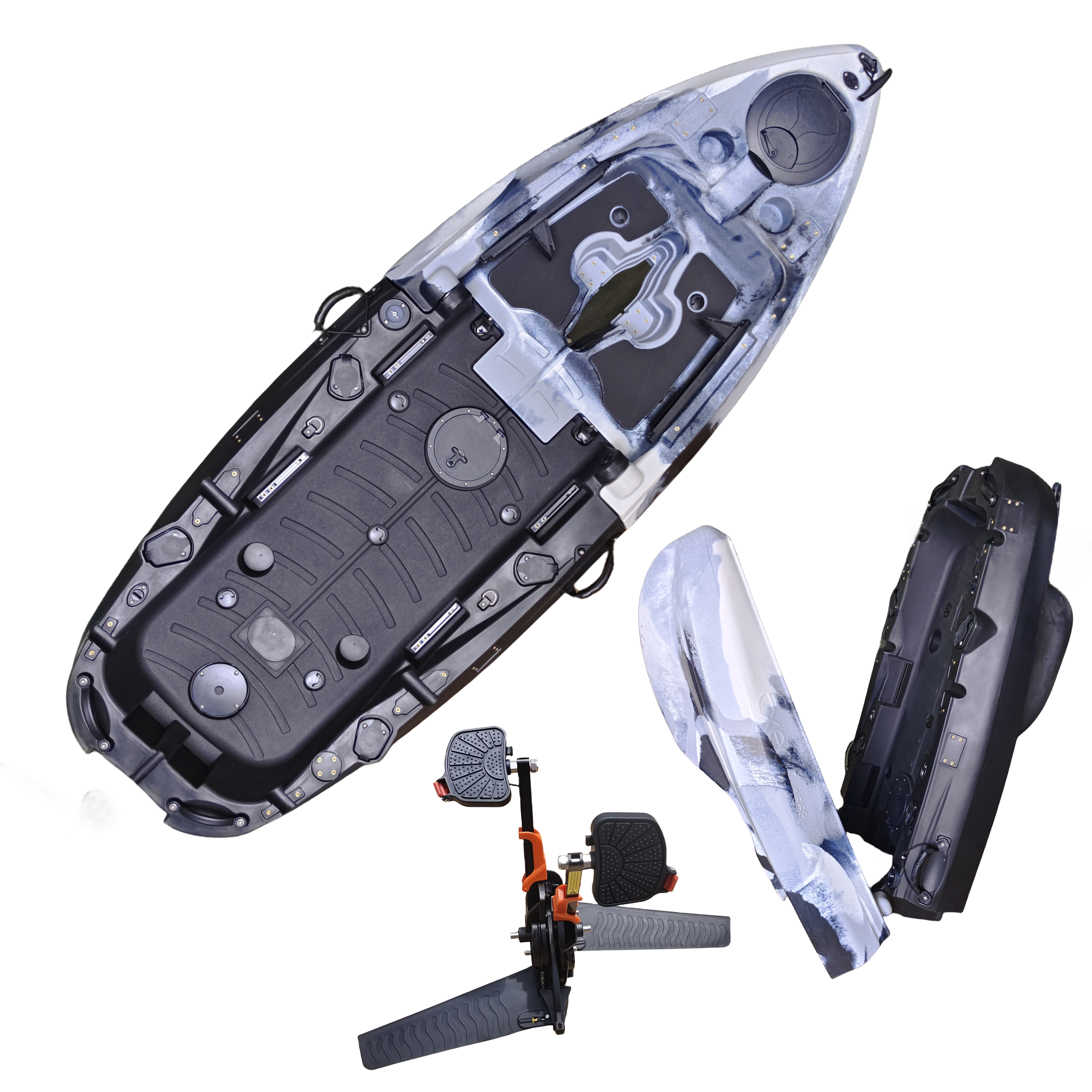Plastic Kayak Pedal Kayak Fish - Fishing Boat Aluminum บทวิจารณ์และราคา