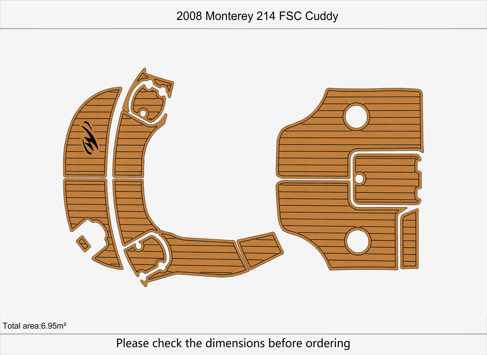 Non-Slip EVA Faux Teak Marine  - Fishing Boat Fiberglass บทวิจารณ์และราคา