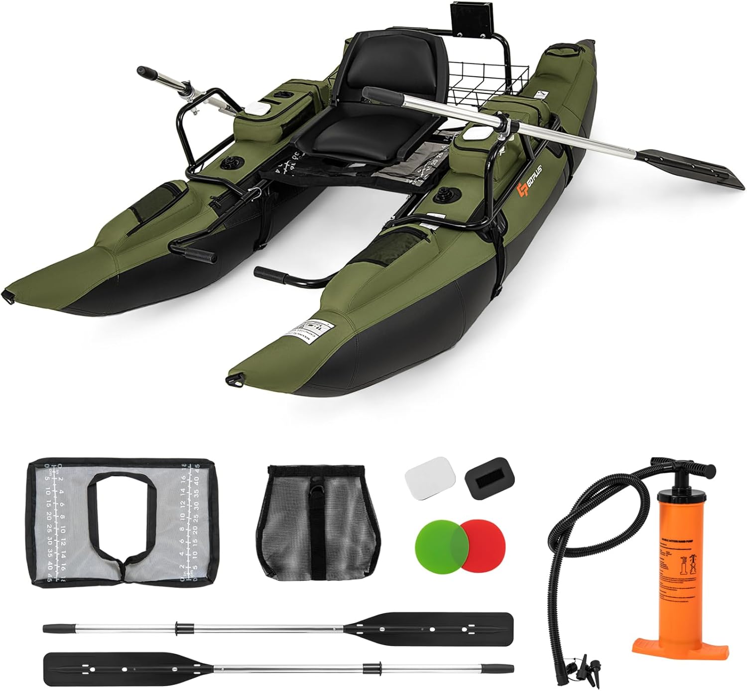 Adult Inflatable Belly Boat wi - Fishing Boat Seat บทวิจารณ์และราคา