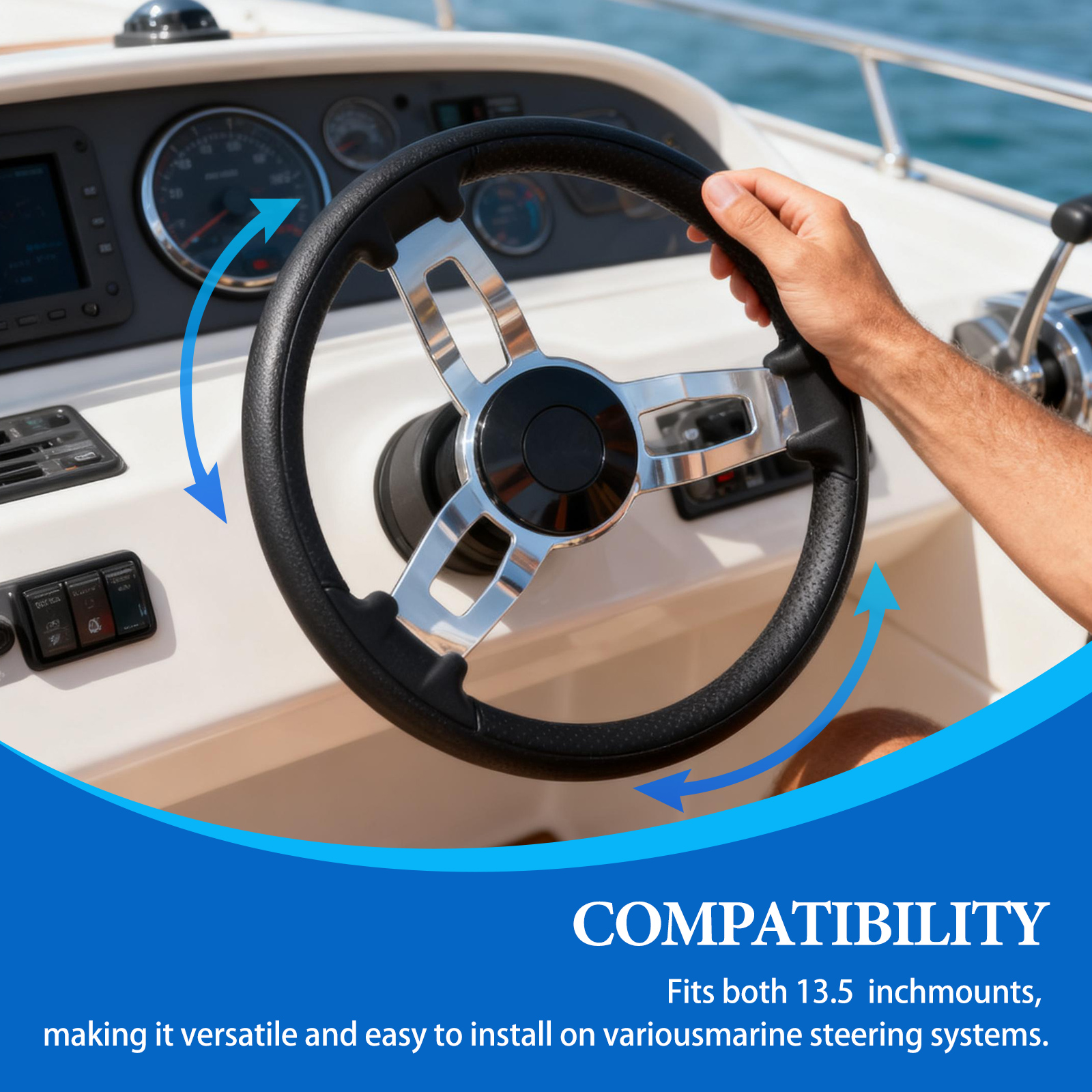 Boat Accessories Marine 13 Inc - Fishing Boat Steering Wheel บทวิจารณ์และราคา