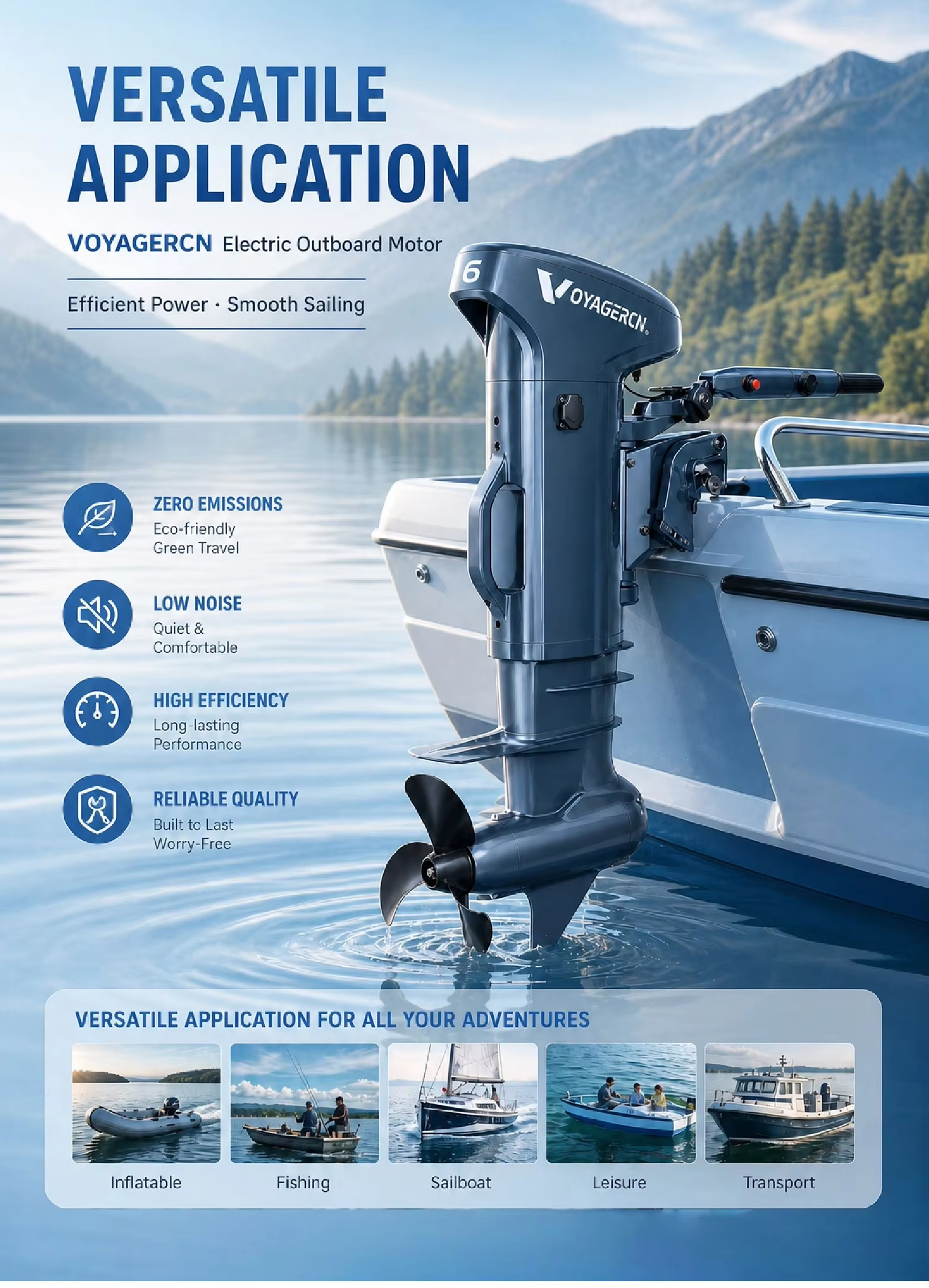 6HP 3000W  IP67 S-series High- - Fishing Boat Outboard Motor บทวิจารณ์และราคา
