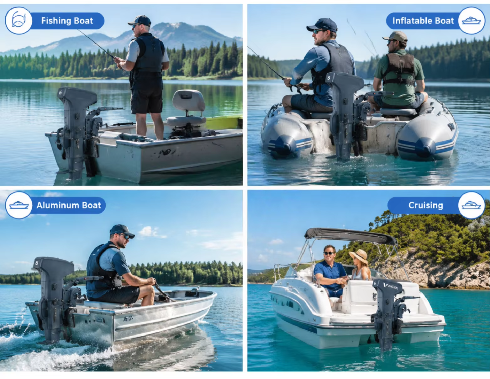 6HP 3000W  IP67 S-series High- - Fishing Boat Outboard Motor บทวิจารณ์และราคา