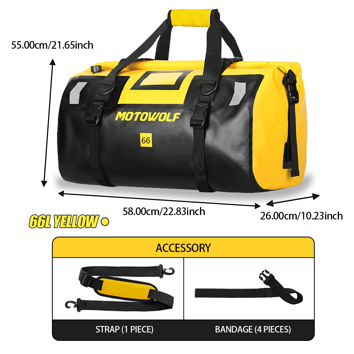 Waterproof Duffel Bag 40L/66L  - Fishing Boat Oar บทวิจารณ์และราคา