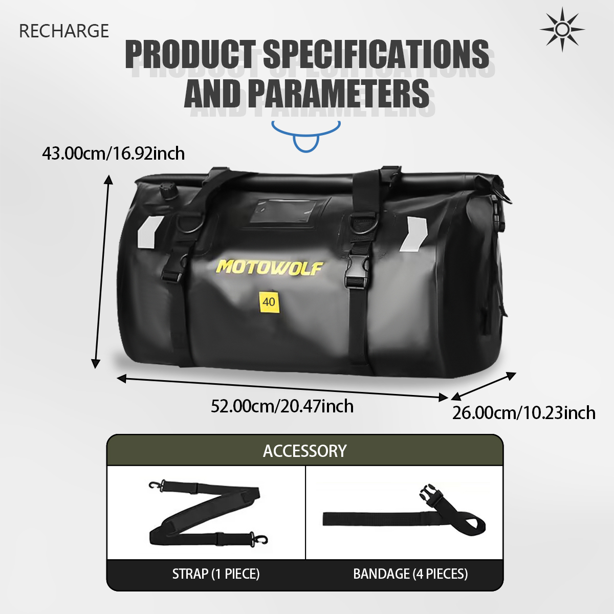 Waterproof Duffel Bag 40L/66L  - Fishing Boat Oar บทวิจารณ์และราคา
