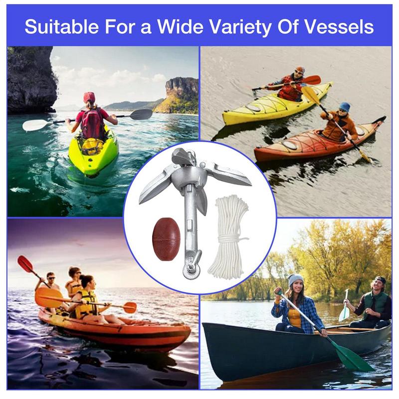 Canoe Anchoring Compact Kayak  - Fishing Boat Anchor บทวิจารณ์และราคา