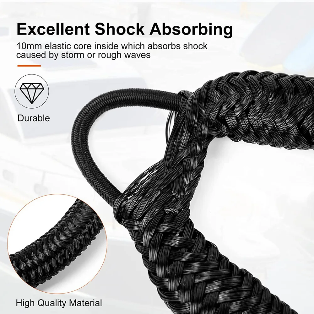 Boat Bungee Dock Line M8 Hook  - Fishing Boat Anchor บทวิจารณ์และราคา