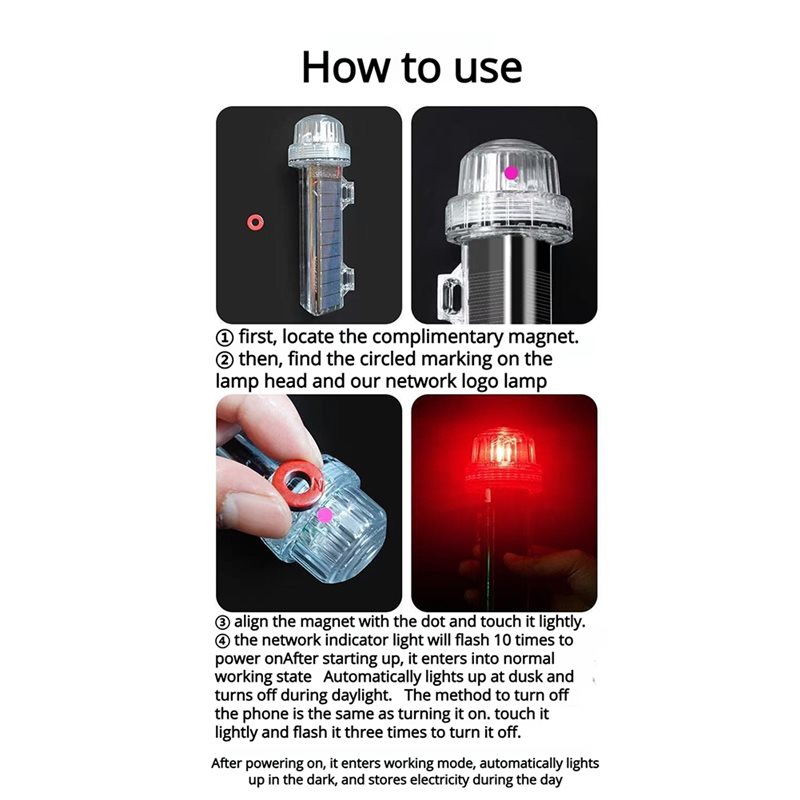 Solar Powered LED Marine Signa - Fishing Boat Navigation Light บทวิจารณ์และราคา