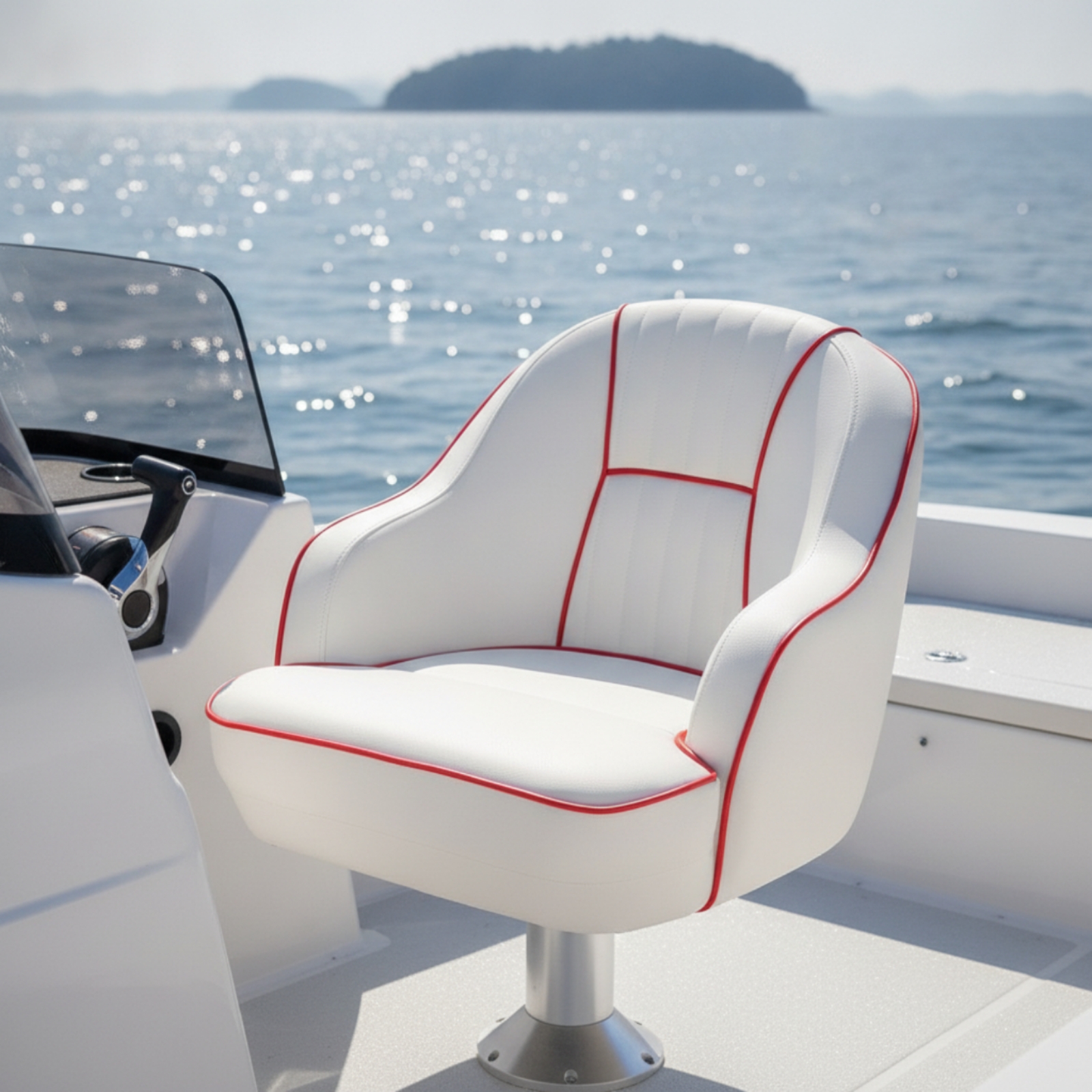 Pilot's Boat Seat Padded Helm  - Fishing Boat Seat บทวิจารณ์และราคา