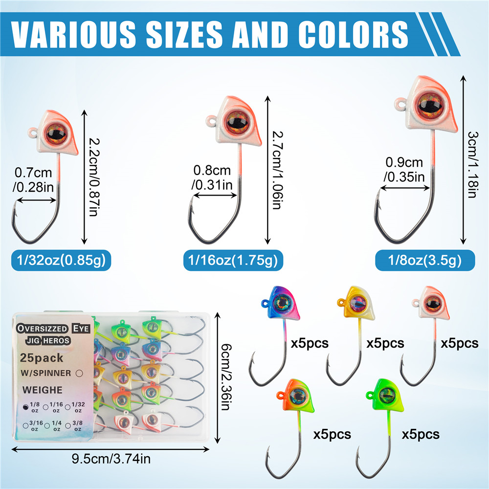 25pcs/50pcs Crappie Jigs heads - Fishing Boat Trailer บทวิจารณ์และราคา