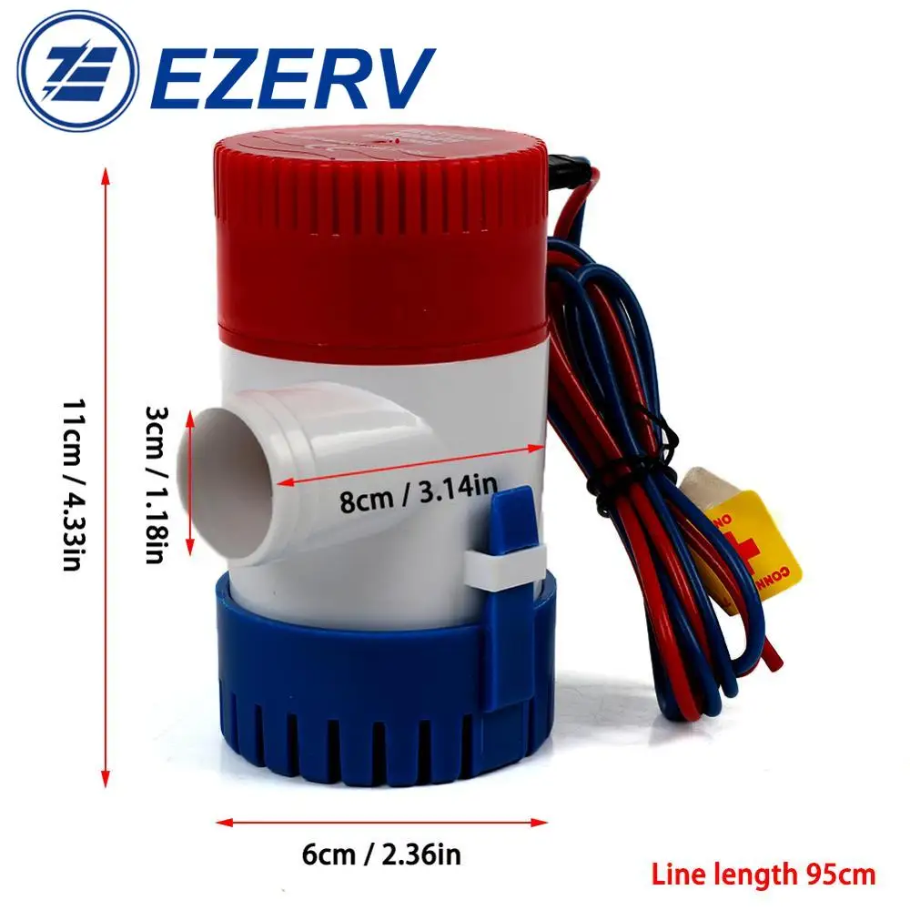 1pc 12V/24V 1100 GPH 750 GPH B - Fishing Boat Bilge Pump บทวิจารณ์และราคา