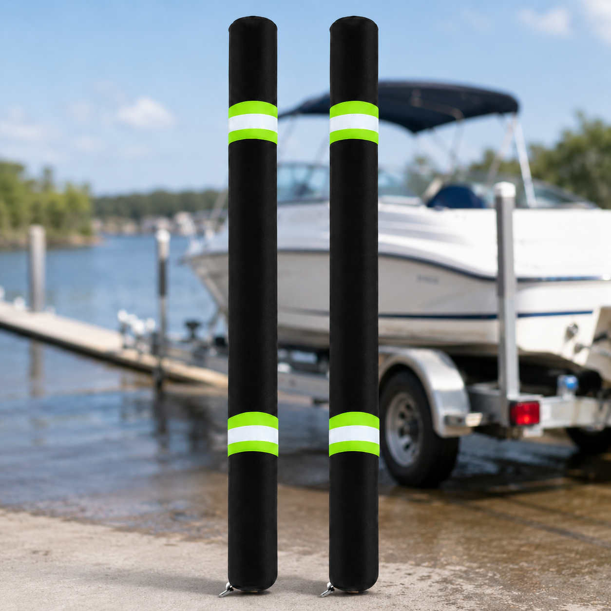 2Pcs Boat Trailer Guide Pole C - Fishing Boat Cover บทวิจารณ์และราคา