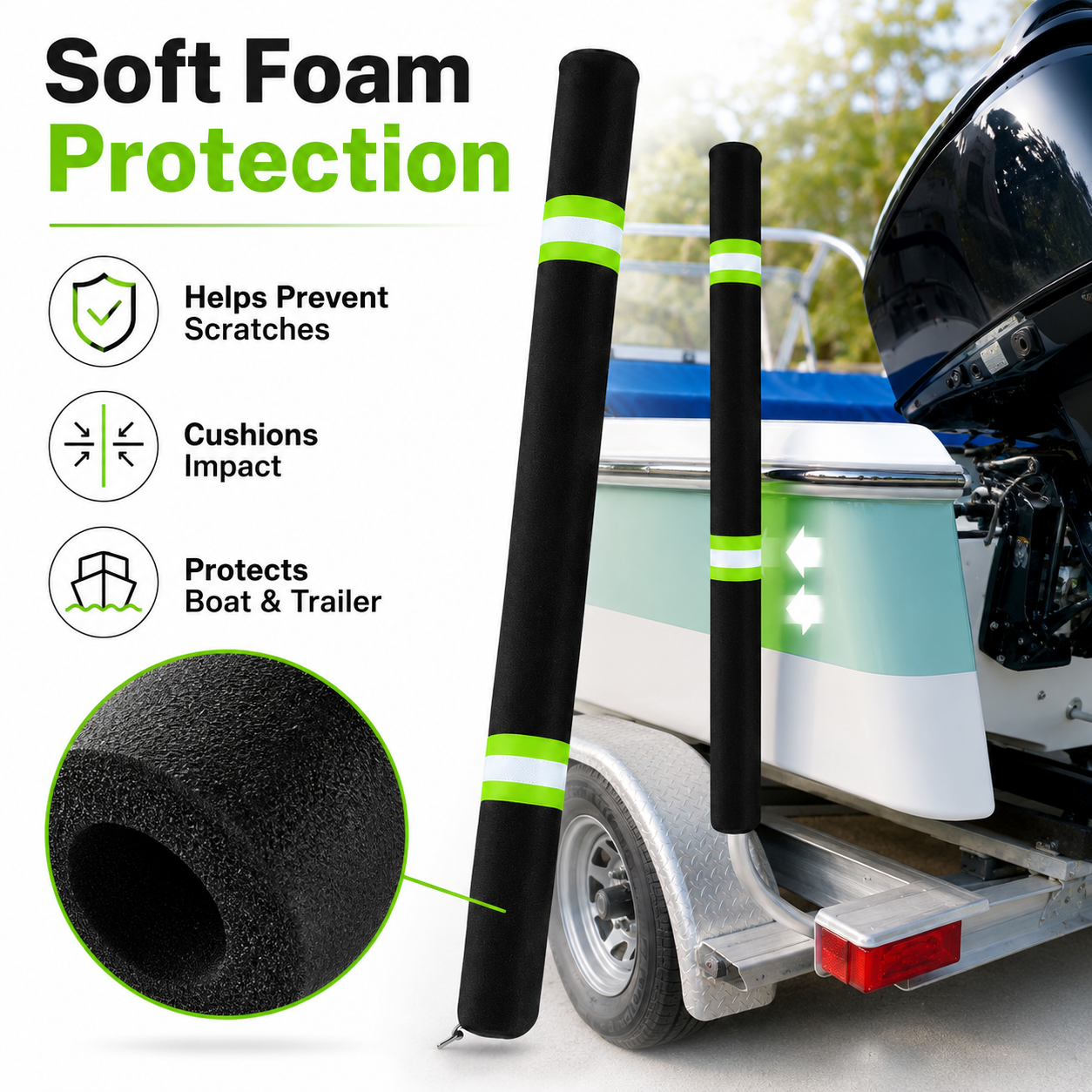 2Pcs Boat Trailer Guide Pole C - Fishing Boat Cover บทวิจารณ์และราคา