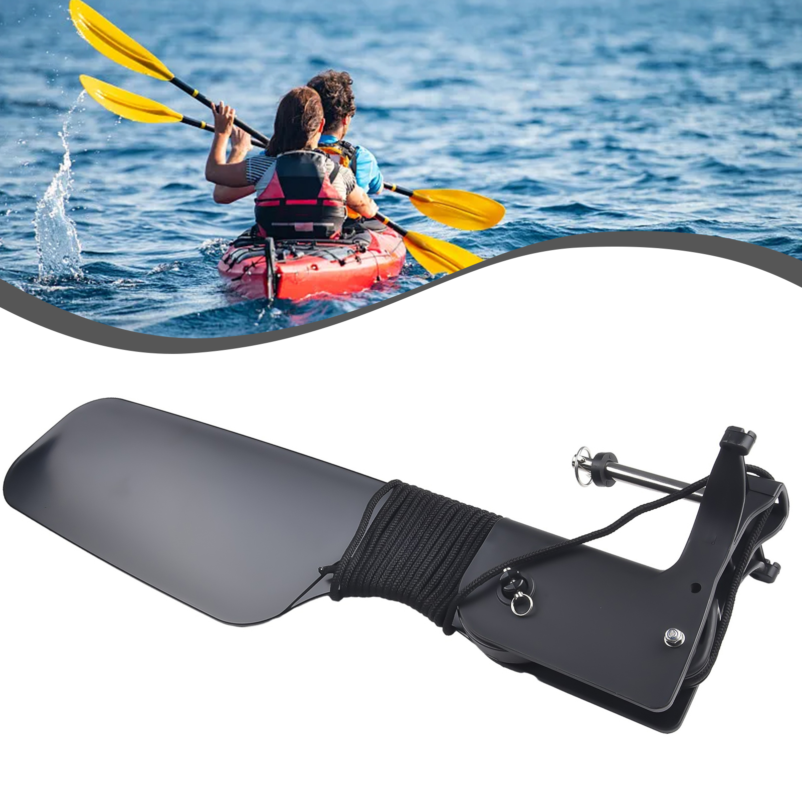 Boat Rudder for Kayak Canoe wi - Fishing Boat Steering Wheel บทวิจารณ์และราคา